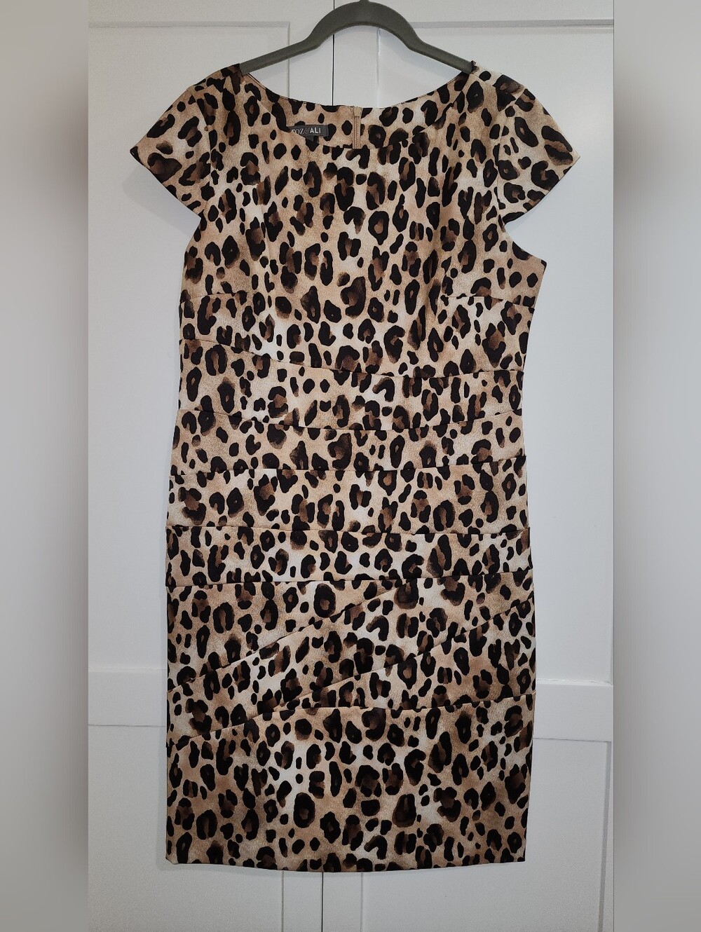 Brown Leopard Print Sheath Dress